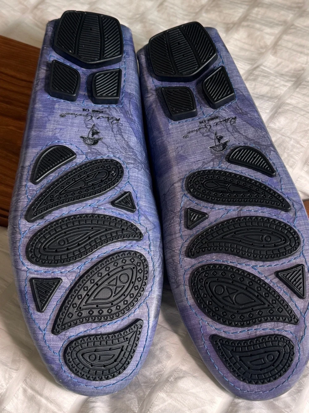 Robert Graham Purple Floral Leather Driving Loafers men’s 10.5